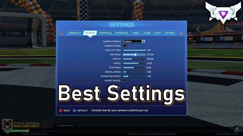 camera settings for rocket league